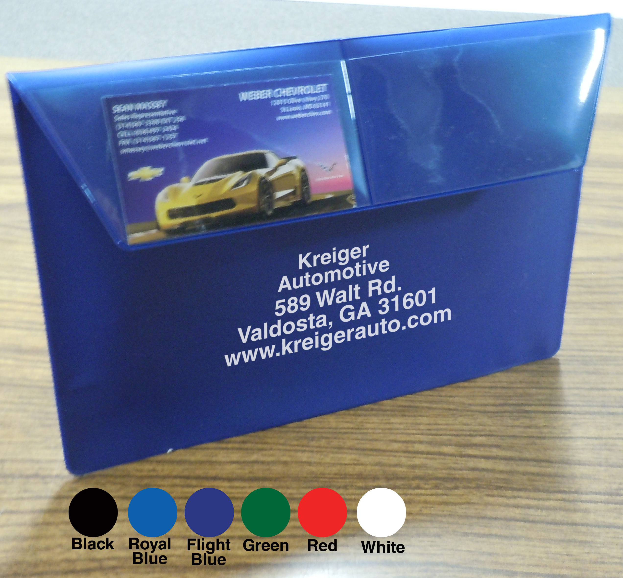 Automotive document holder color option